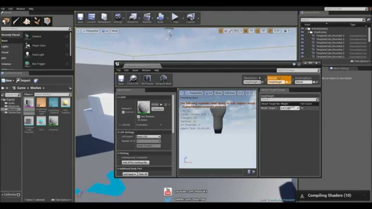 Unreal Engine 4 Tutorial – Morph Targets (Blender)