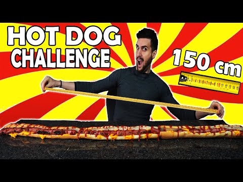 HOT DOG CHALLENGE | 1 METRO e 50 cm | 3 KG |CHEAT DAY |MAN VS FOOD #PakiEats #FoodChallenge #HotDog