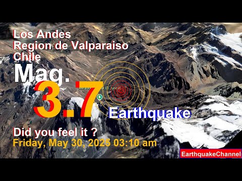 Los Andes, Region de Valparaiso, Chile Earthquake today now