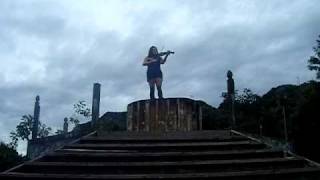 Violinist Tallulah - Abandoned Buddhist Temple - Gypsy Improv