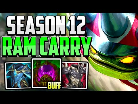 BUFFED TURBO CHEMTANK RAMMUS JUNGLE GAMEPLAY SEASON 12 (HIGH BURST) - League of Legends