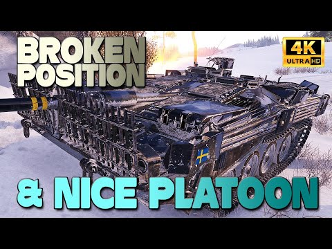 Strv 103B: Broken position & good platoon - World of Tanks