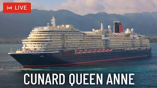 SHIPS TV - Cunard Queen Anne Cruise Ship Derparting Port of Southampton (LIVE)