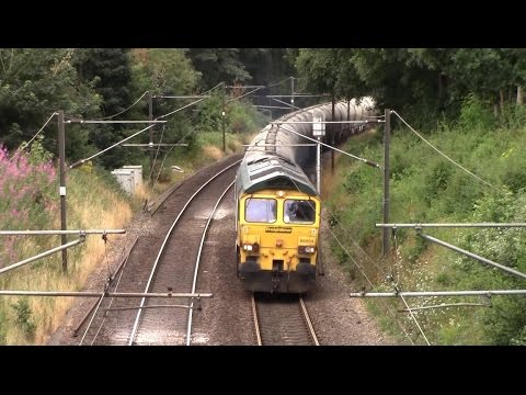 66604 6M92 12:23 West Thurrock Sidings Fhh to Tunstead Sdgs @ Stansted Mountfitchet 08/08/16