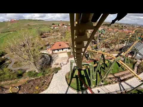 Erste Fahrt Hals-über-Kopf Onride Offride (4K) - Tripsdrill - 04/2022