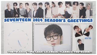 unboxing seventeen 2024 season's greetings 📖⏳✨ about time | calendar, photobook, photocard set