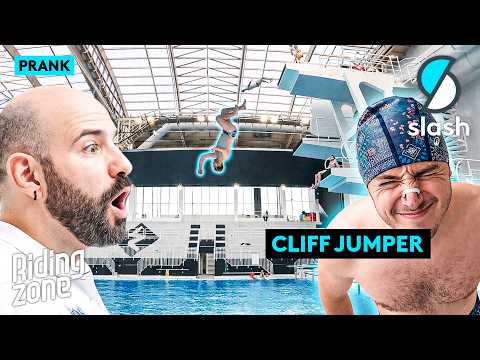 PRANK: A swimming pool is tricked with an extreme diver!