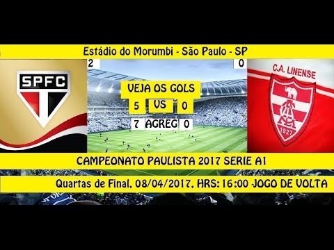 CAMPEONATO PAULISTA 2017 SERIE A1 SÃO PAULO 5 X 0...