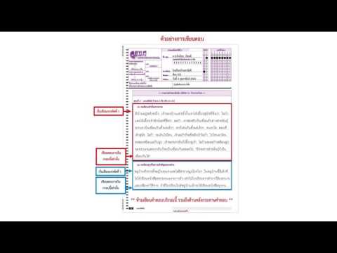 คำแนะนำการเขียนตอบ ข้อสอบ O-NET วิชาภาษาไทย รูปแบบข้อสอบอัตนัย ปีการศึกษา 2559