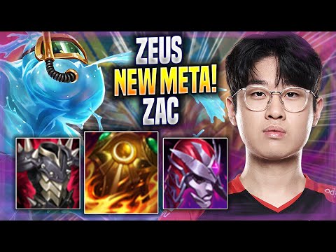 ZEUS CRAZY NEW META ZAC TOP! - T1 Zeus Plays Zac TOP vs Ornn! | Season 2022