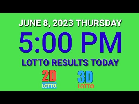 5pm Lotto Result Today PCSO June 8, 2023 Thursday ez2 swertres 2d 3d