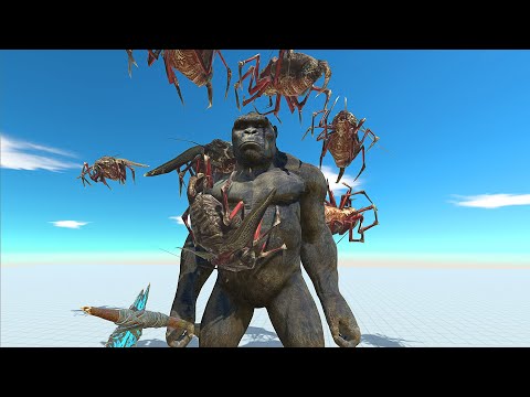 KING KONG VS SWARM BUG 5.0 VS GIANT INVERTEBRATES - Animal Revolt Battle Simulator