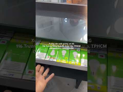 Gương bàn trang đIểm máI vòm gắn đèn LED chuyên nghiệp