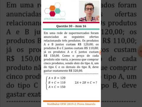 Questão 30 - item 16 - Vestibular UFSC 2019-2