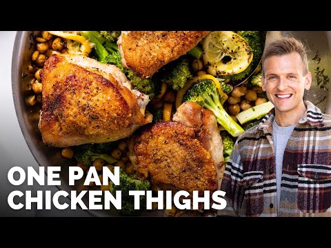 One Pan Chicken, Chickpeas & Broccoli