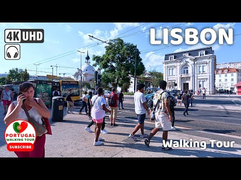 🇵🇹 [4K WALK] Lisbon Portugal Walking Tour Cais do Sodré - September 2023