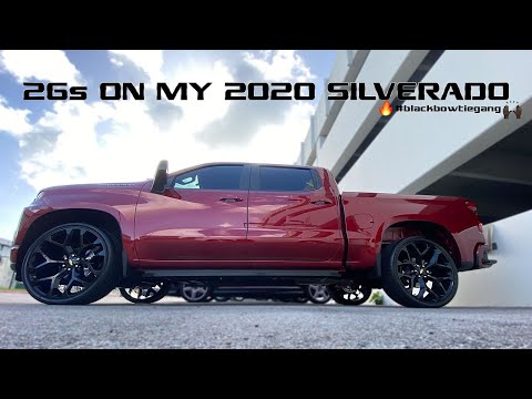2020 Chevy Silverado 1500 RST | Installed 26 inch OEM Snowflake Rims #blackbowtiegang