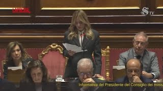 Meloni al Senato: «Conto su di voi colleghi senatori, alla Camera solo insulti»
