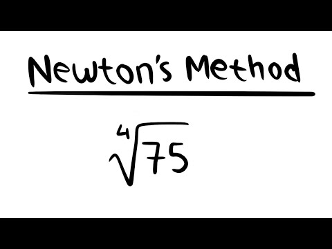 approximate 4th root of 75, Newton's Method, calculus 1 tutorial