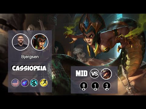 TSM BJERGSEN Cassiopeia MID vs Twisted Fate | LOL | S9 NA Challenger - Full Gameplay