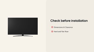 LG 4K UHD TV : Installation Guide – UHD 43 – Round Type