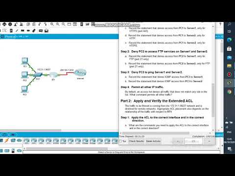 4.2.2.12 Packet Tracer - Configuring Extended ACLs Scenario 3