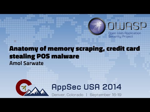 Image thumbnail for talk Anatomy of memory scraping credit card stealing POS malware