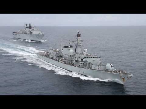 HMS Albion and HMS Argyll conduct ceremonial PASSEX in the Indian Ocean