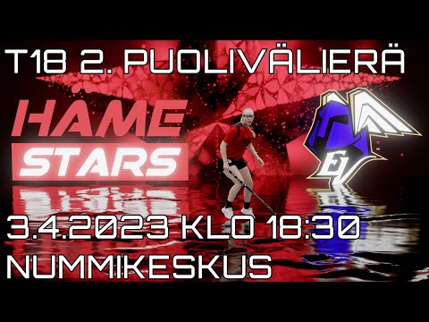 T18 HÄME STARS vs. ERÄVIIKINGIT. SM-playoffs, 2. Puolivälierä 3.4.2023 Nummikeskus, Hämeenlinna