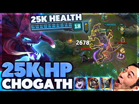 BIGGEST SIZED CHO'GATH EVER | 3K DAMAGE ULTIMATE | 25K HP CHO'GATH - BunnyFuFuu