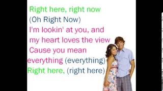 Right Here, Right Now   lyrics HMS3 ZAC VANESSA