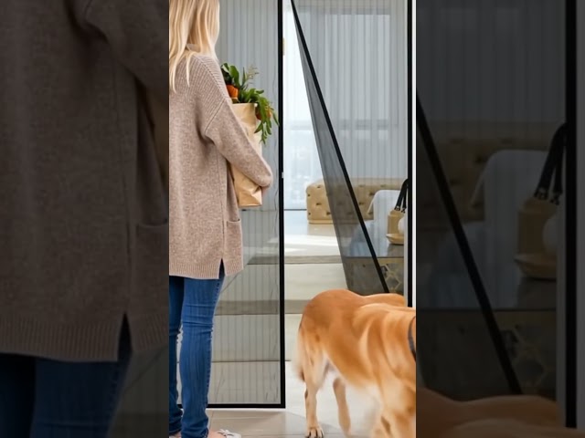 Vídeo relacionado con Magic Mesh Puerta mosquitera magnética manos libres, se adapta a puertas de garaje individuales de 8 y 9 pies