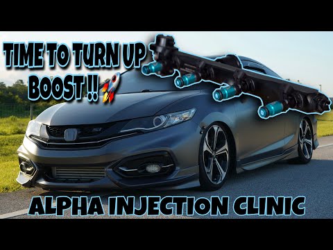 MAKING THE BOOSTED K24 CIVIC FASTER!! *2200cc ALPHA INJECTION CLINIC INJECTORS*