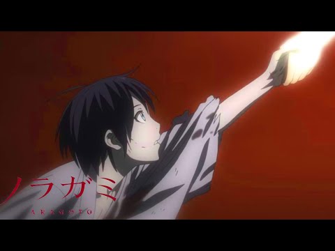 Hiyori saves Yato and calls his real name YABOKU//Noragami Aragoto EPIC SCENE/English sub
