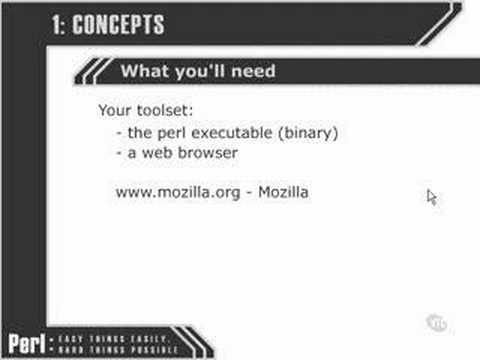 Perl Tutorials -Part 5- What you'll need: 1