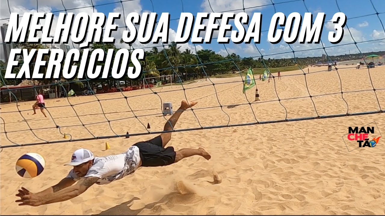 3 exercícios para melhorar sua defesa no vôlei de praia. #volei #voleidepraia #beachvolley