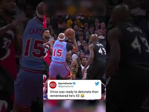 Never forget when 42-YEAR-OLD Vince Carter did this 😲