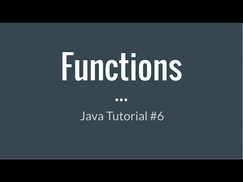 Java Beginner Tutorial 6 Functions
