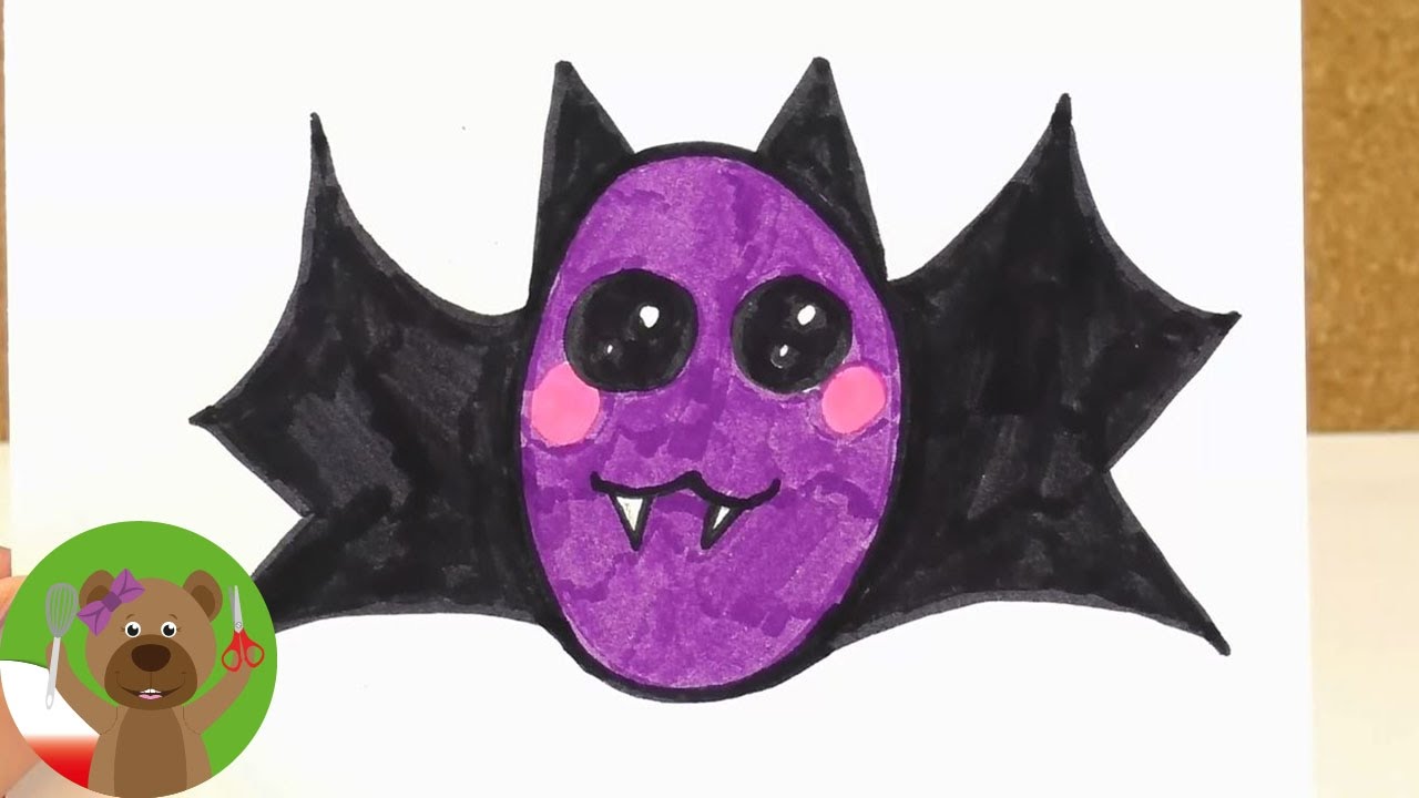 Malowanie & Rysowanie | Halloweenowy nietoperz w stylistyce Kawaii