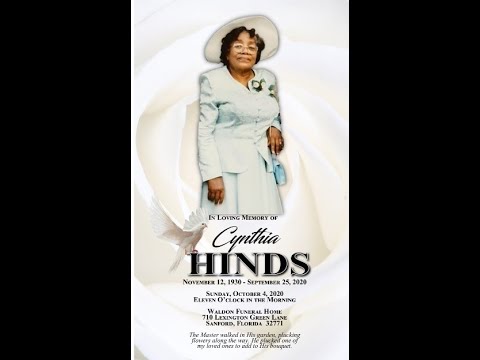 The Memorial Service for Cynthia Hinds