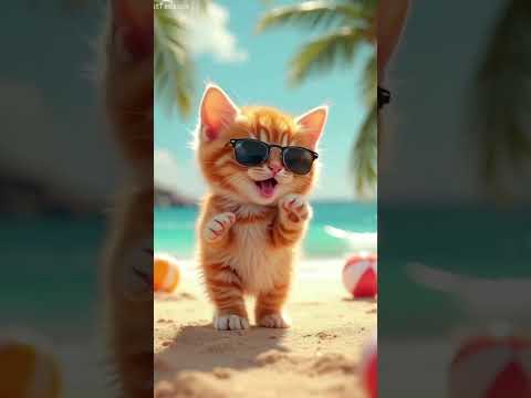 cute orange cat kitten dance on a ram Sam Sam goli goli 🥰😍 #catworld #lovelycat