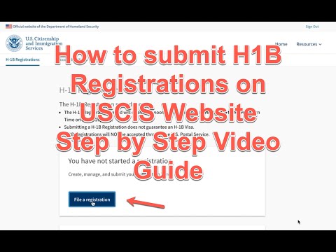 How to Submit H-1B Registrations on USCIS Website Step-by-Step