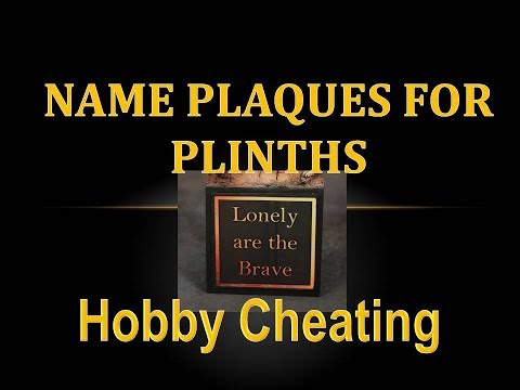 Hobby Cheating 141 - Namensschilder für Sockel