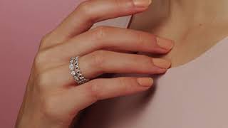 Pandora Jewelry Band of Hearts Sterling Silver Ring