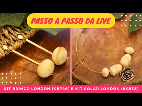 Passo a Passo Kit Colar London (KC538) e Kit Brinco London (KB746)