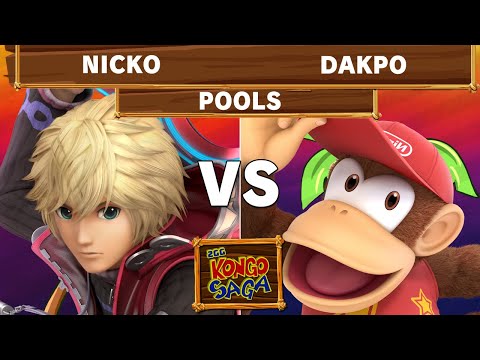 2GG Kongo Saga - Demise | Nicko (Shulk) Vs TLOC | Dakpo (Diddy Kong) Winners Pools - Smash Ultimate
