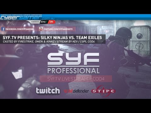 SYF GAMING [TV] // CGPL CoD4 / Silky Ninjas Vs. Team eXile5