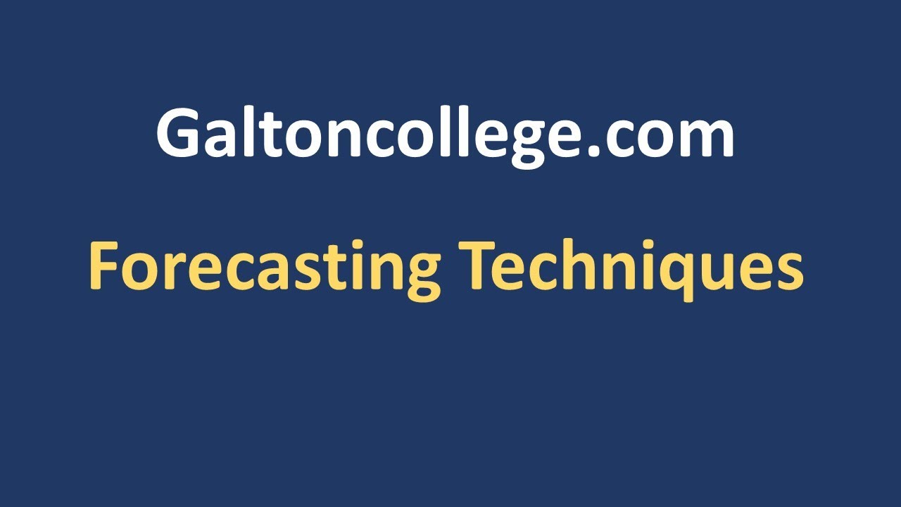 Forecasting Techniques