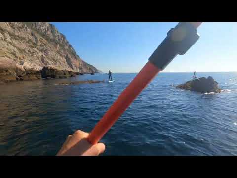 paddling at the Arrabida coast in Sesimbra, Portugal