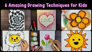 6 Amazing Drawing Techniques for Beginners and Kids Must Watch
